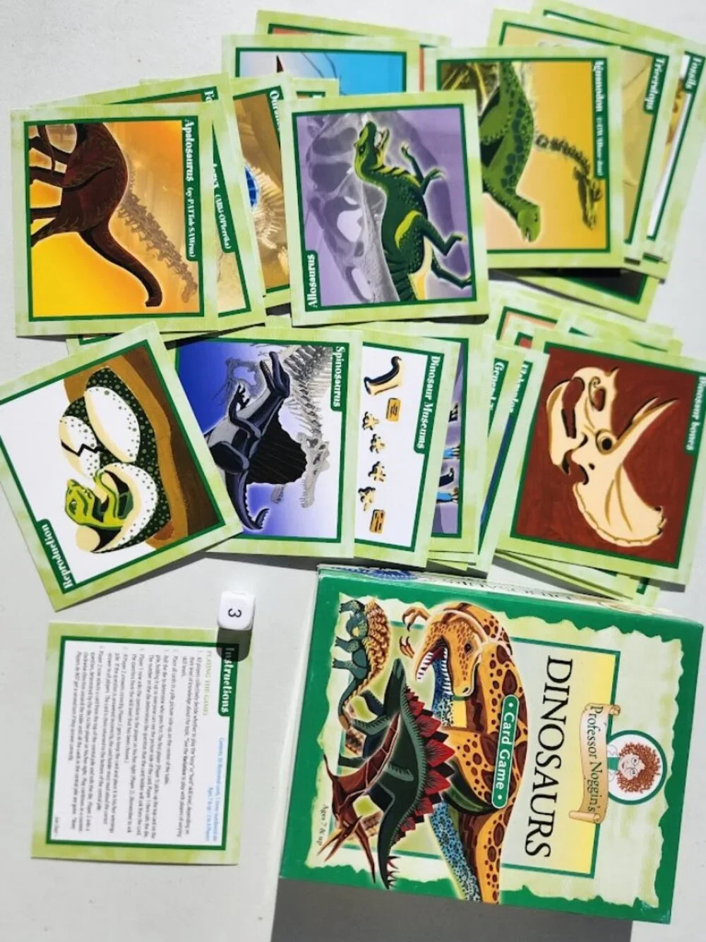 Professor Noggin's Dinosaurs Card Game Fun and Educational Family Trivia Game En
